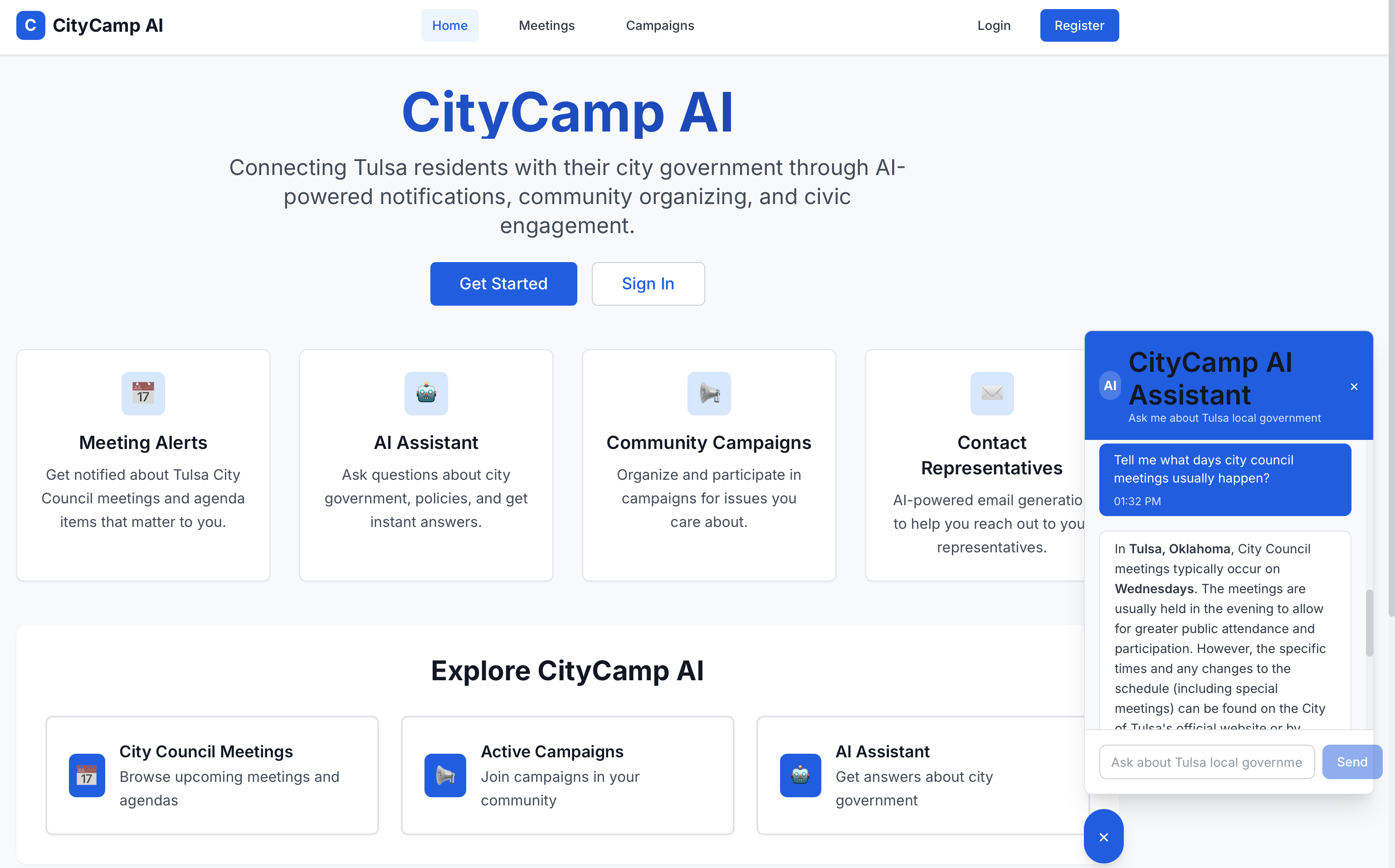 CityCamp AI Dashboard