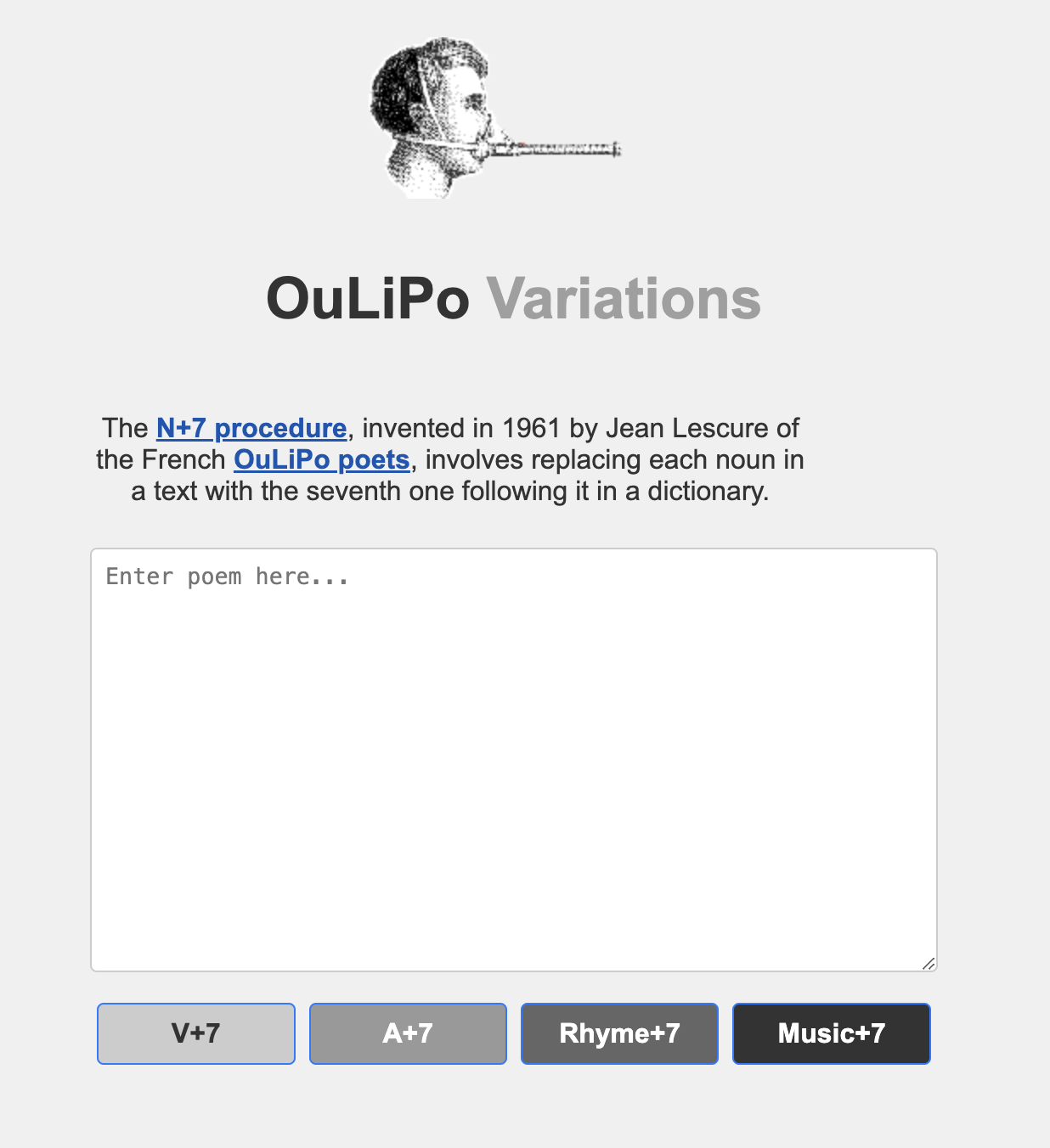my OuLiPo Variations project