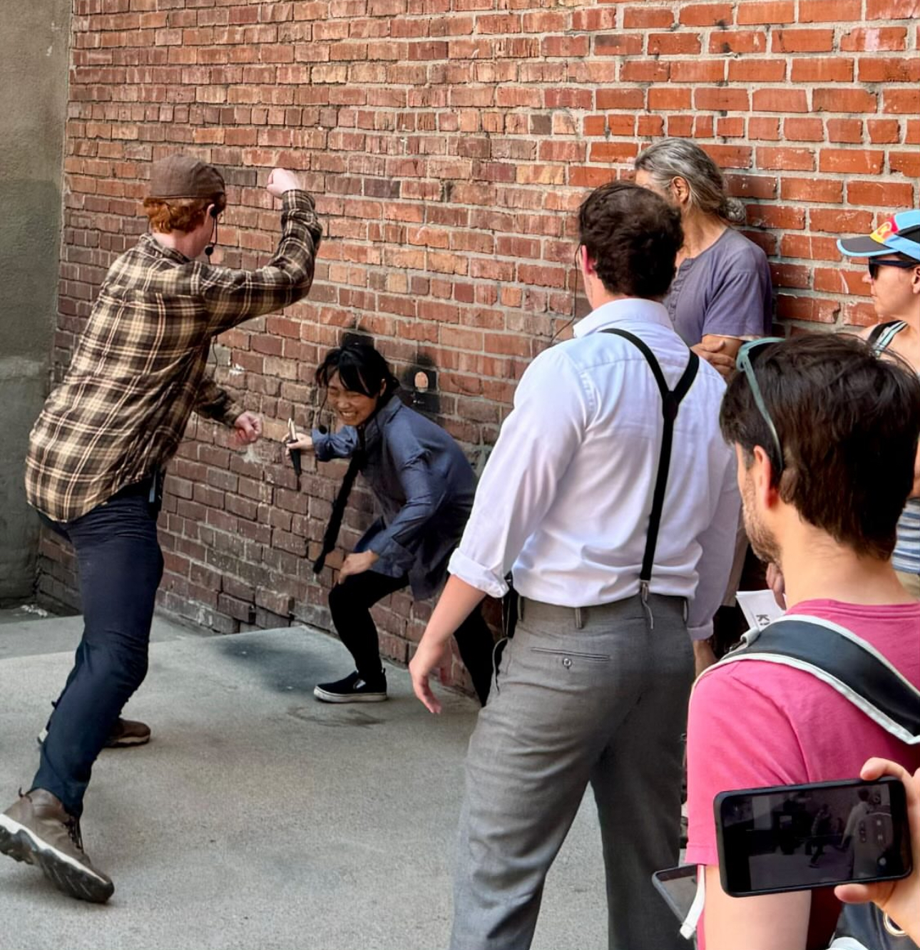 Fight in the alley