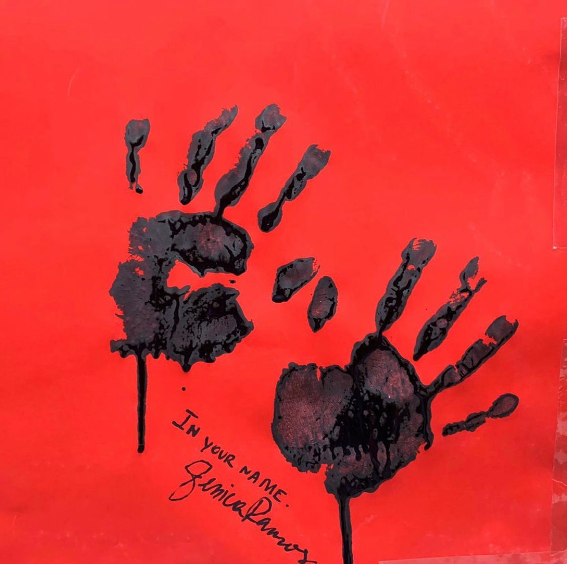 Handprint of Senator Ramos