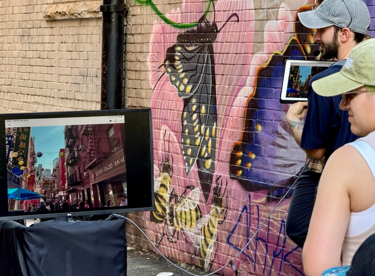 Seeing Mott Street through an AR window in Denver