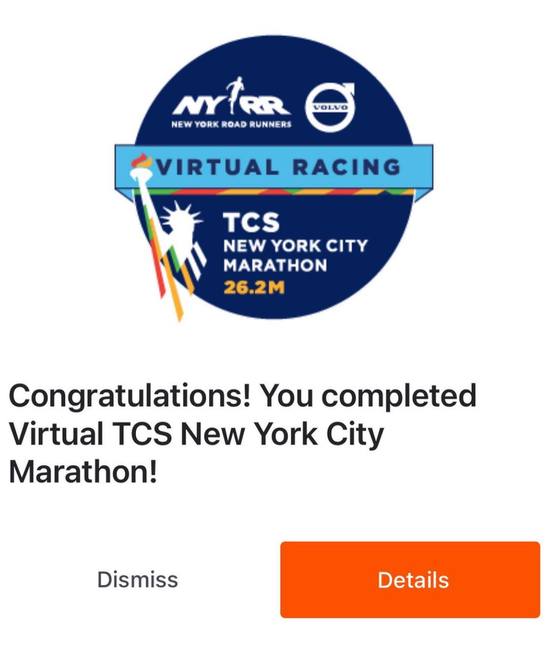 Finish Line Strava Notification